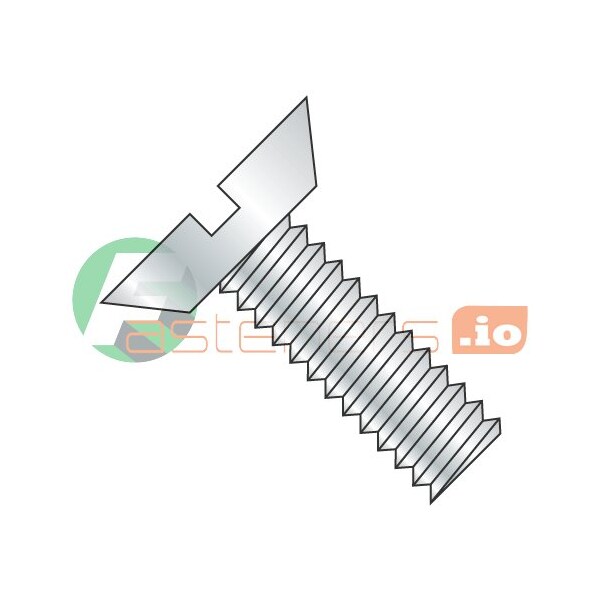 Newport Fasteners 1/4"-20 x 3/8 in Slotted Flat Machine Screw, Zinc Plated Steel, 6000 PK 975279 - main